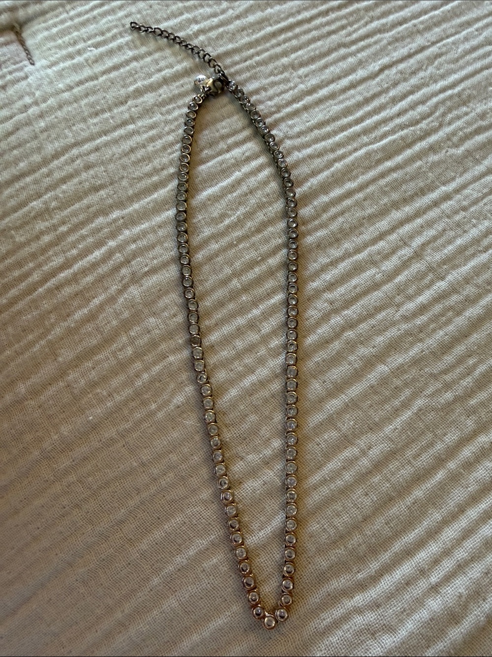 Madewell Silver Crystal Tennis Necklace silver